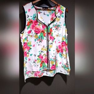 Style & Company Short Sleeve Casual Blouse Size XL